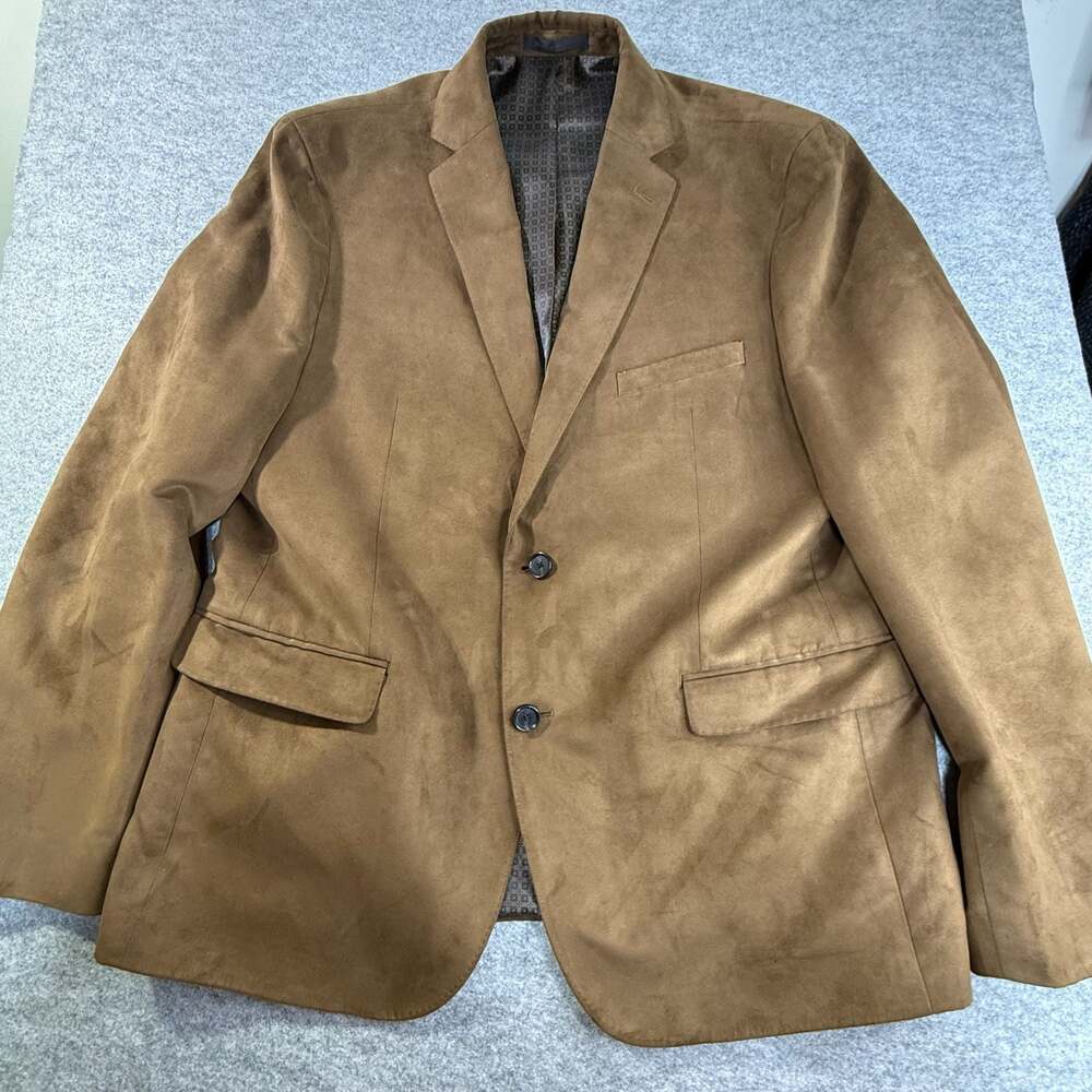 Michael Kors Men's Tan Faux Suede Two-Button Sport Coat